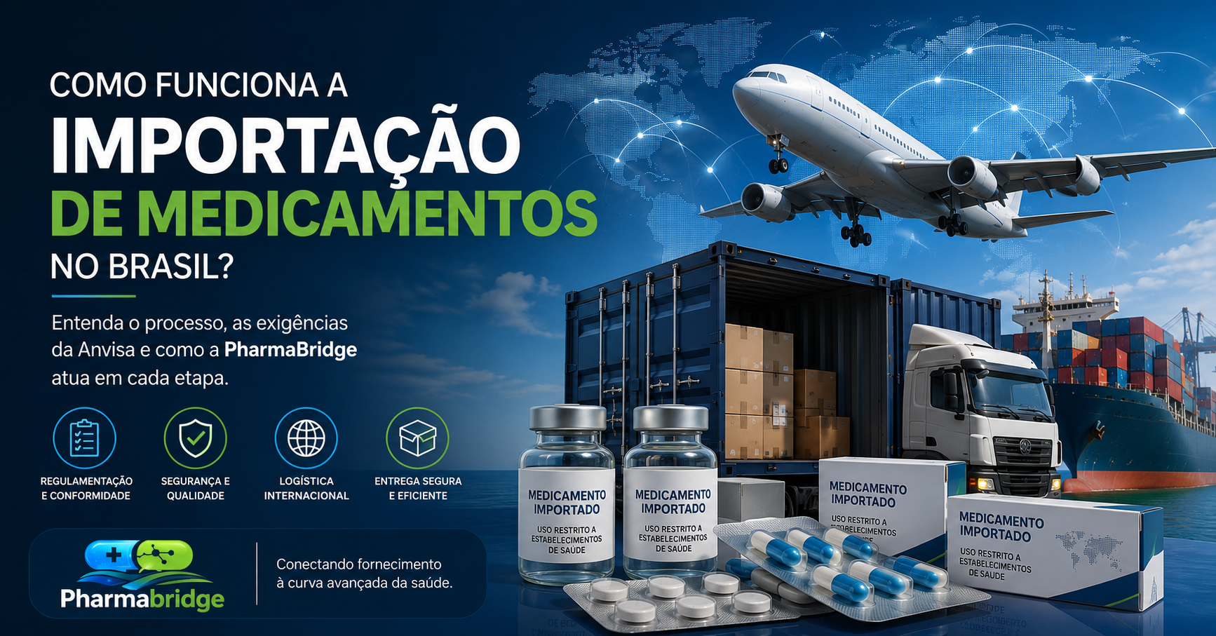 Importação de medicamentos no Brasil pela PharmaBridge